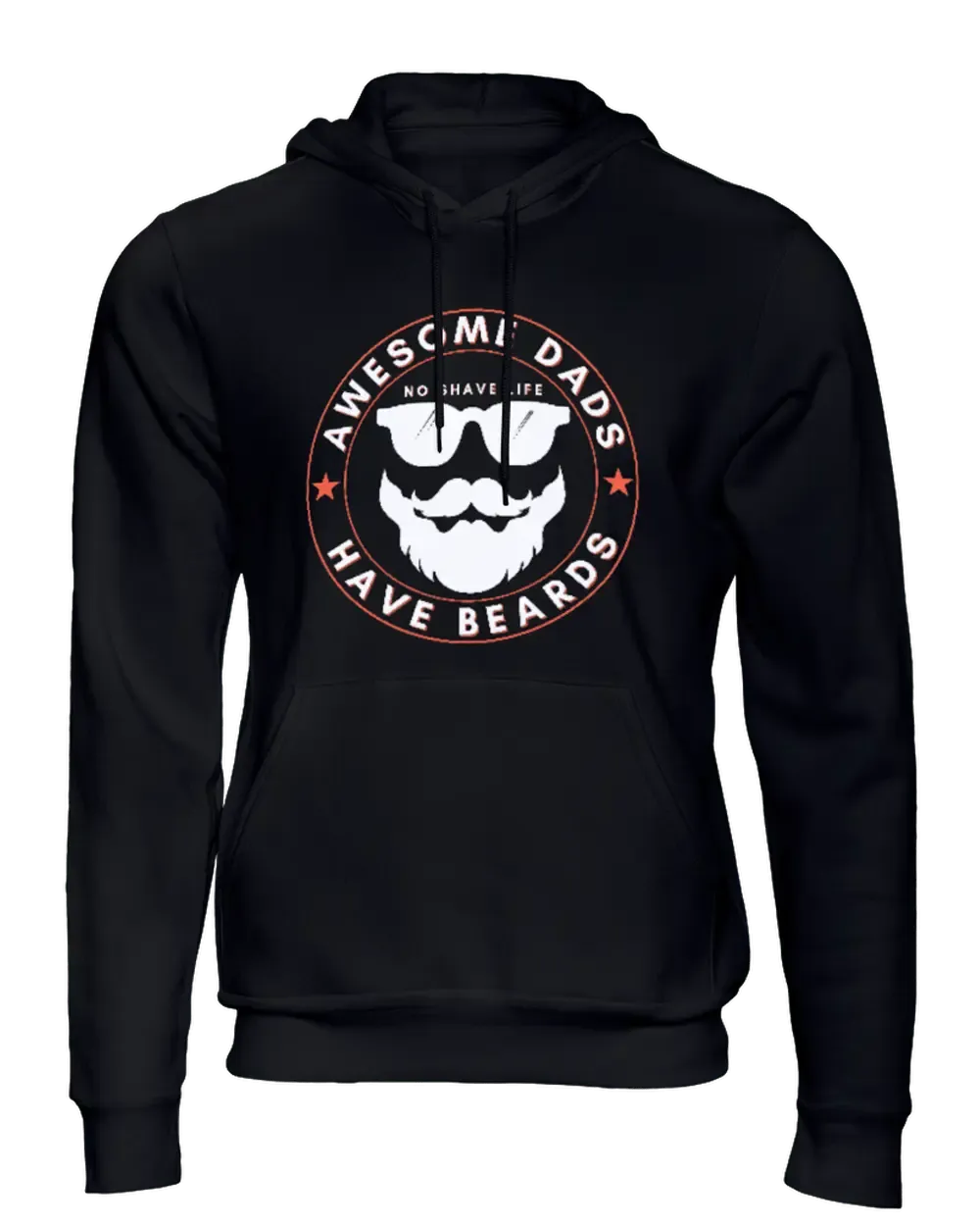 Awesome Dads Have Beards Black Men's Hoodie
