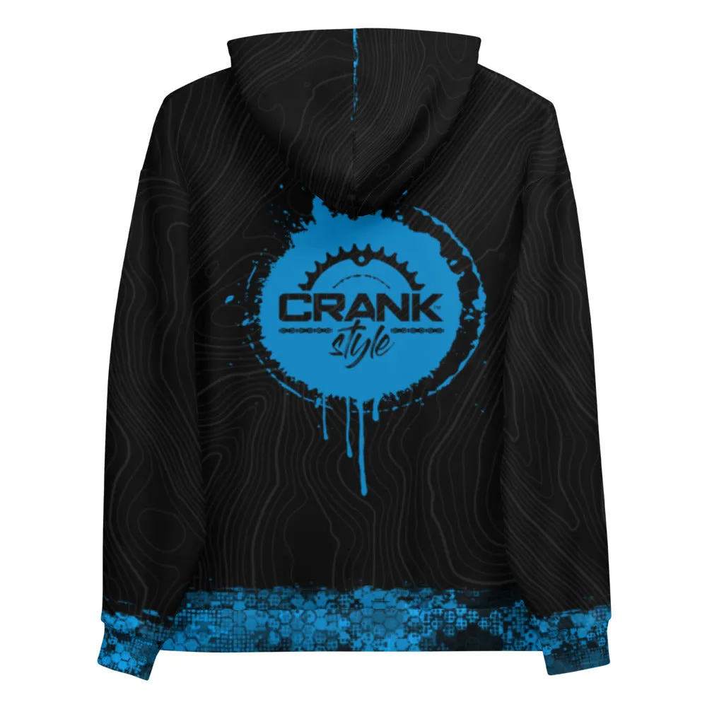 Blue & Black Topo Override Hoodie