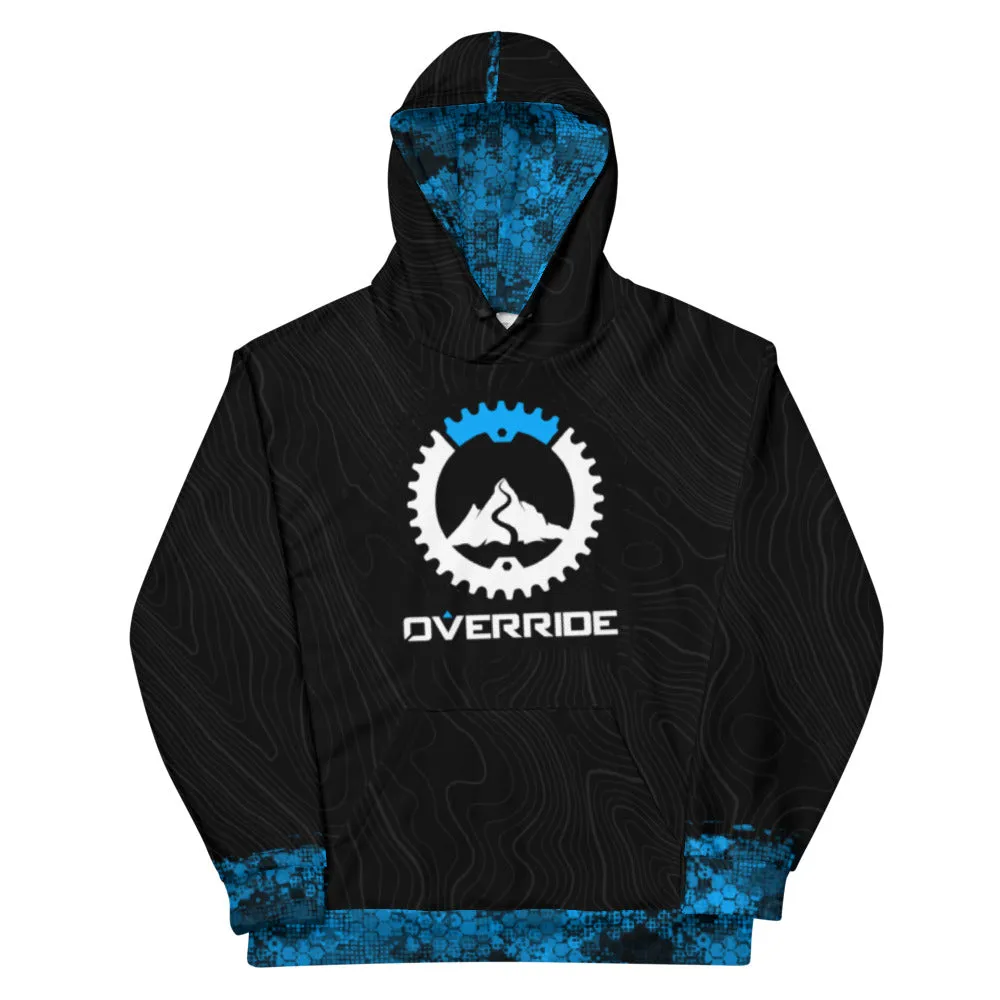 Blue & Black Topo Override Hoodie
