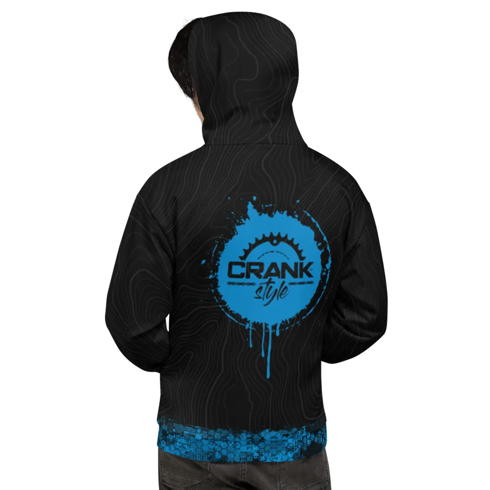 Blue & Black Topo Override Hoodie