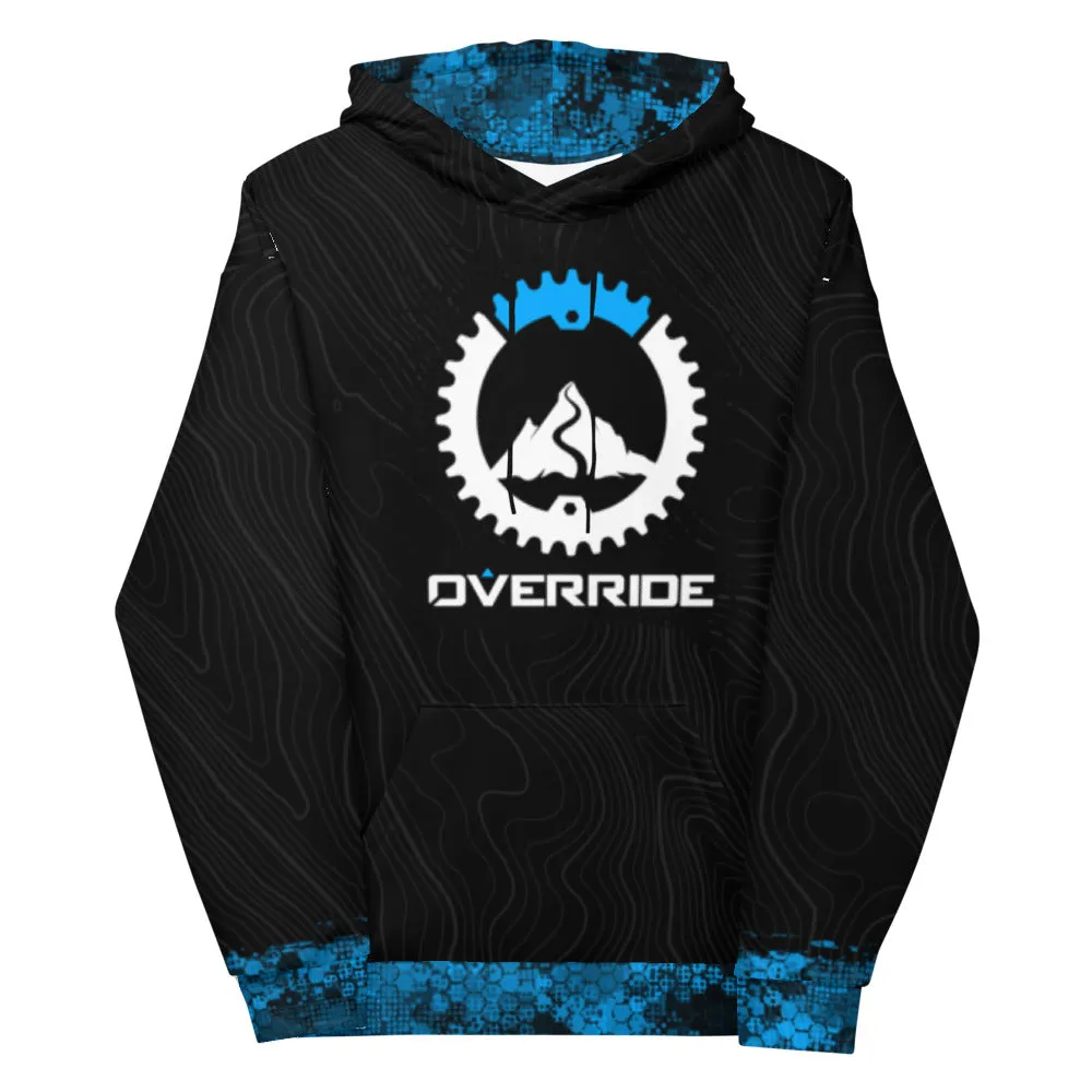 Blue & Black Topo Override Hoodie