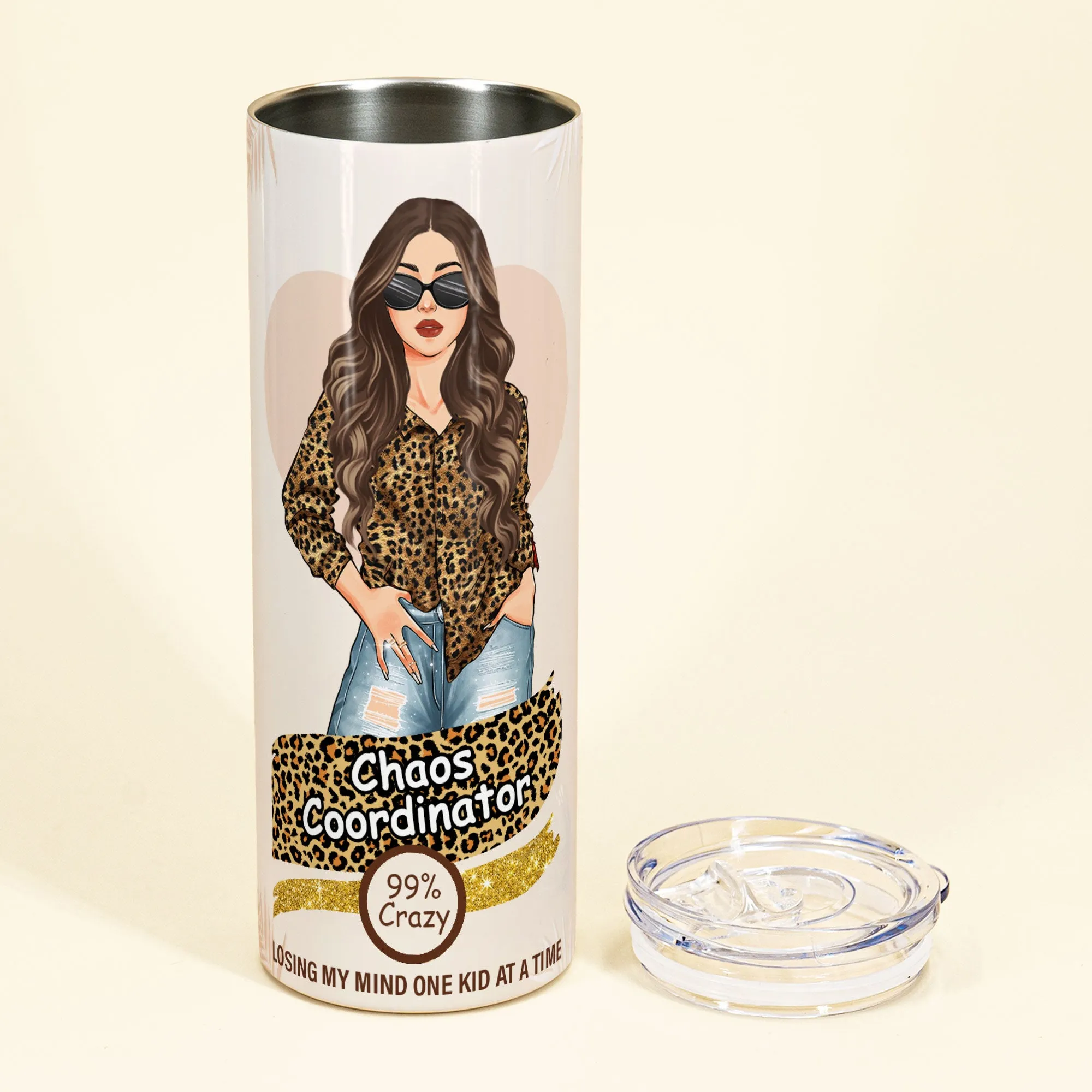 Chaos Coordinator Nutrition Facts - Personalized Skinny Tumbler - Birthday, Anniversary  Gift For Her, Mom, Mother
