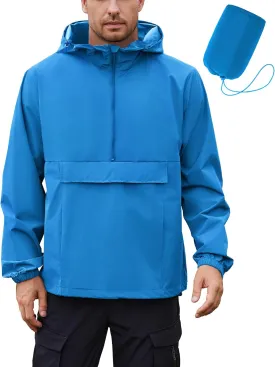COOFANDY Men's Rain Jacket Waterproof Lightweight Packable Raincoat Pullover Windbreaker With Hood For Hiking Running