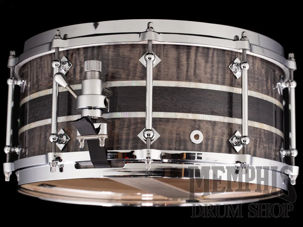 Craviotto 14x6.5 20th Anniversary Q1 Solid Black Curly Snare Drum with Die-Cast Hoops