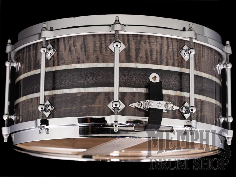 Craviotto 14x6.5 20th Anniversary Q1 Solid Black Curly Snare Drum with Die-Cast Hoops