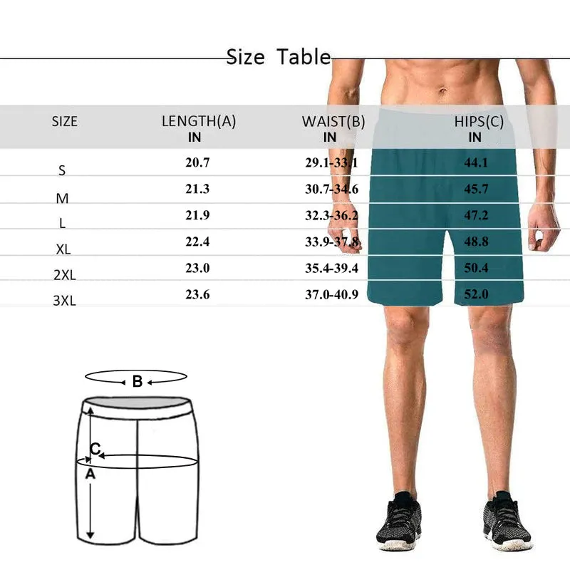 Customized Men's Beach Shorts Casual Summer Bottoms Holiday Party Wear Personalized Gifts for Dad/ Husband/ Boyfriend