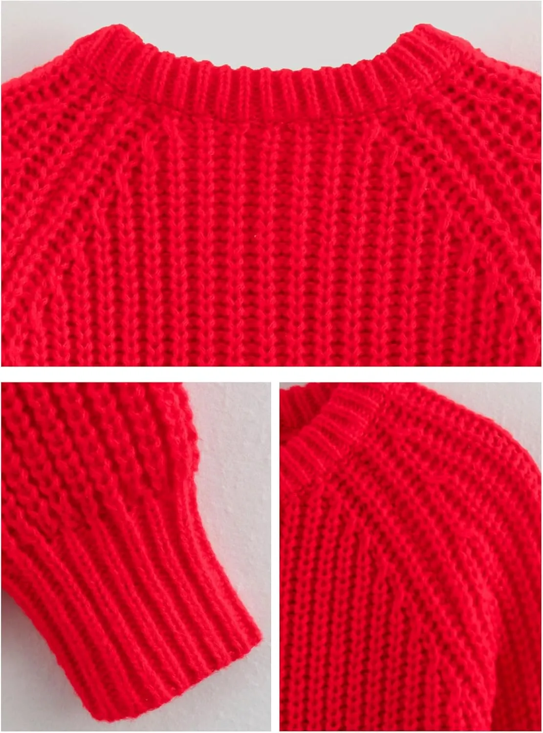 Esmeling Womens Long Sleeve Crewneck Sweater Cardigans Fall Casual Solid Chunky Knit Coat