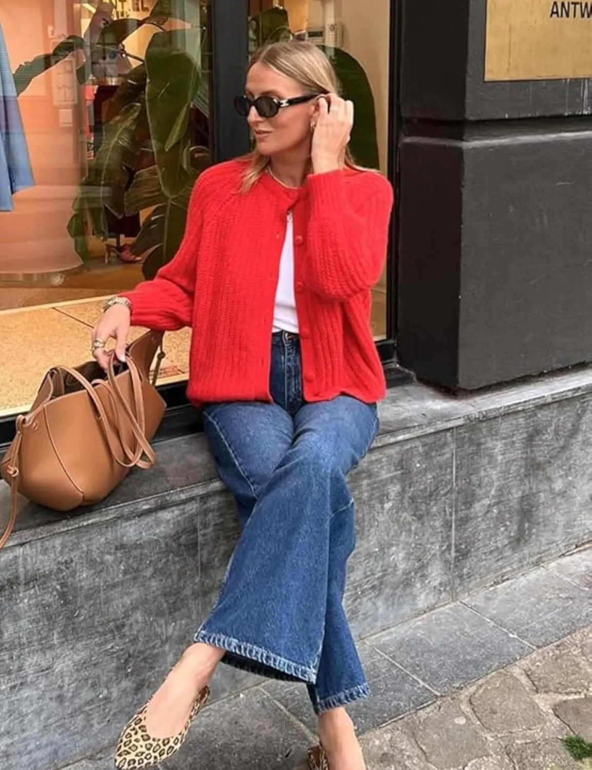 Esmeling Womens Long Sleeve Crewneck Sweater Cardigans Fall Casual Solid Chunky Knit Coat