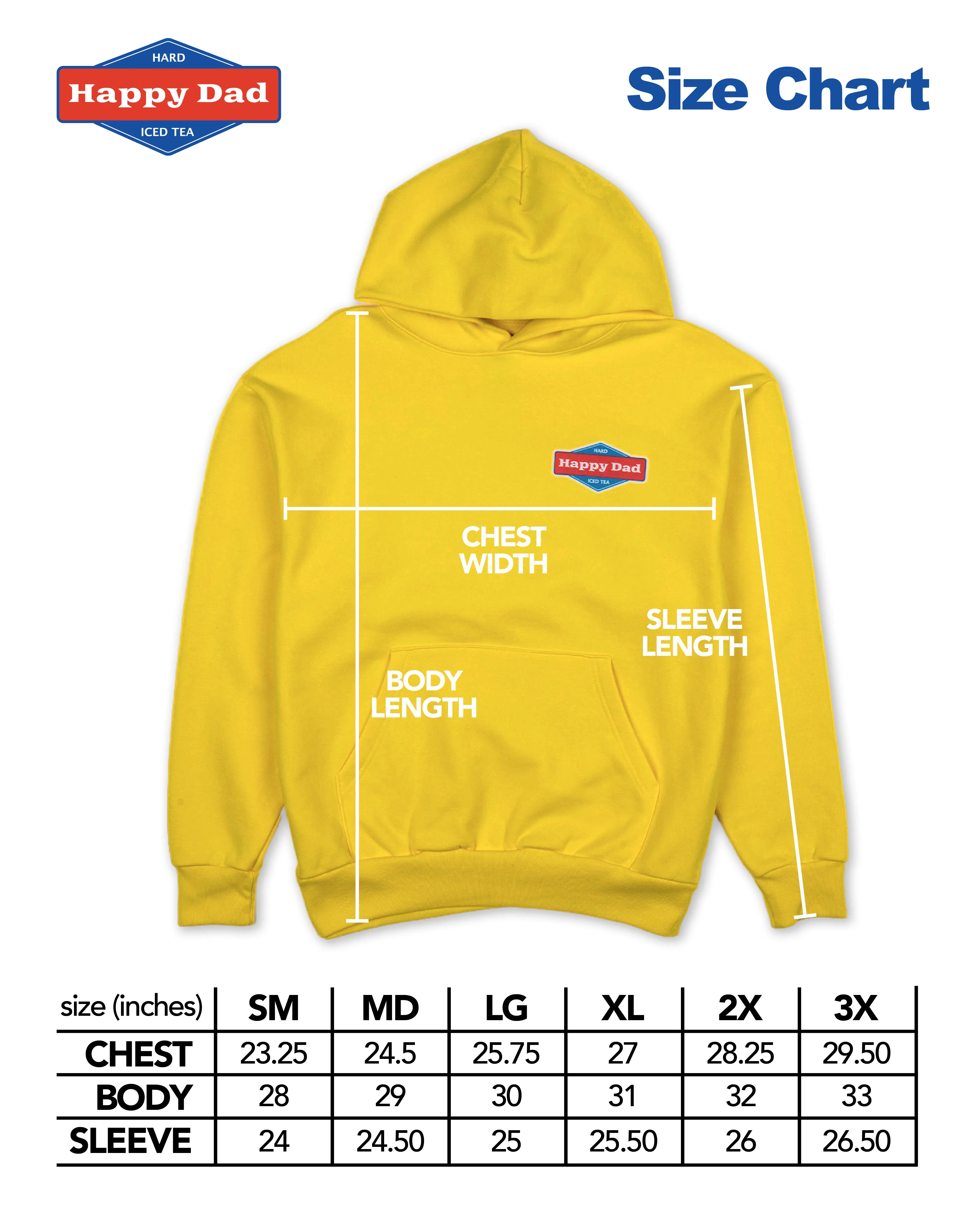 Happy Dad Hard Tea Hoodie (Yellow)