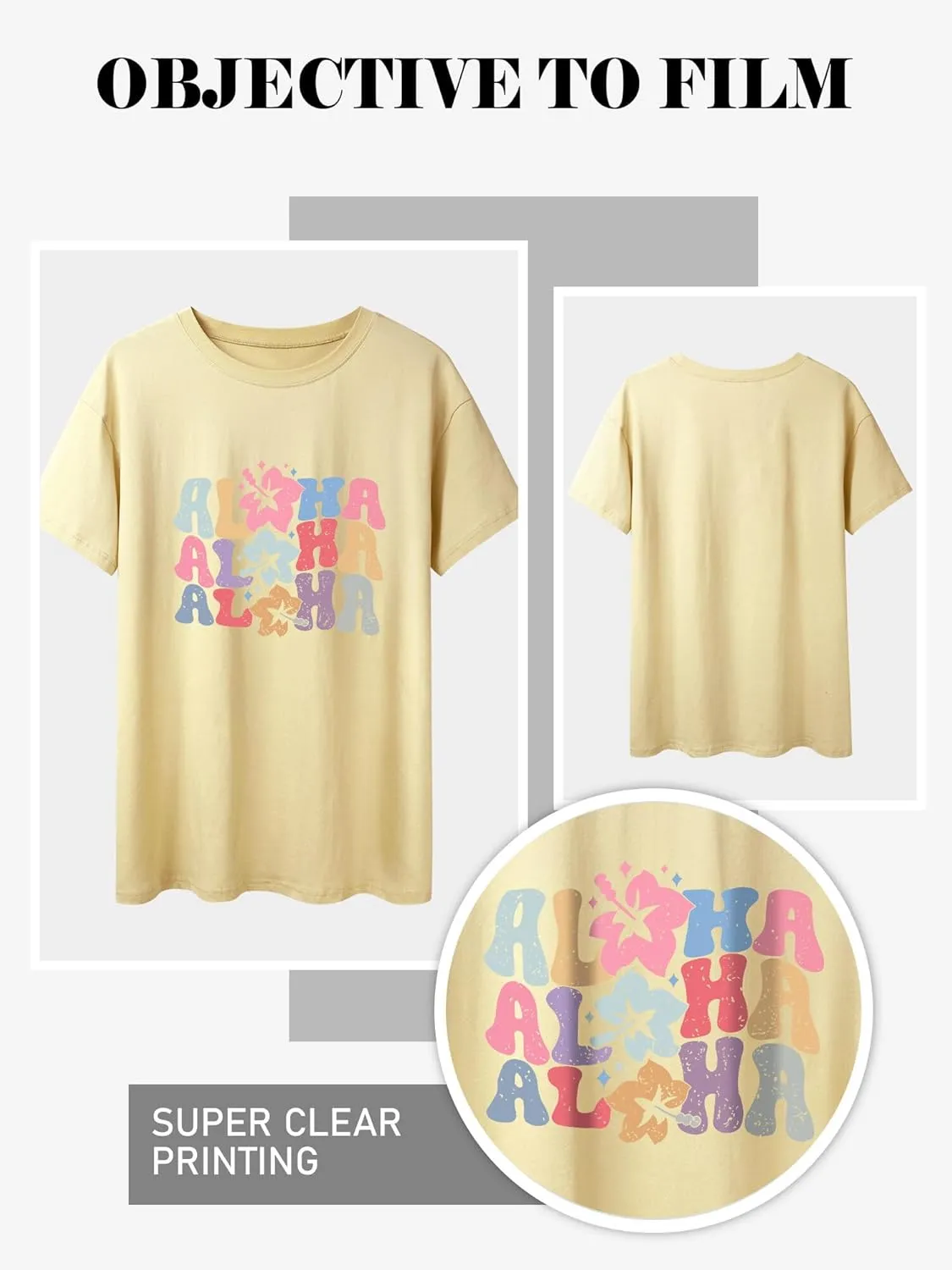 Hawaiian Shirts Women Oversized Aloha Shirt Flower Graphic Short Sleeve Family Vacation Beach T-Shirt Tops