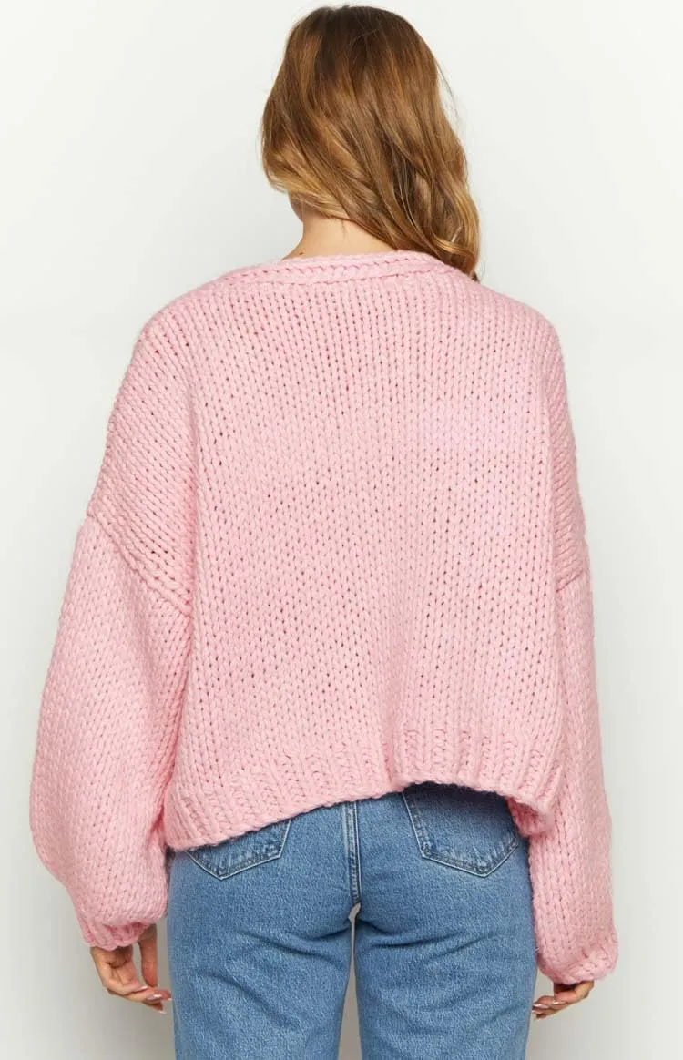 KMBANGI Women Crochet Chunky Sweater Open Front Long Sleeve Cable Knit Cardigan Cute Oversized Jumper Aesthetic Knitwear