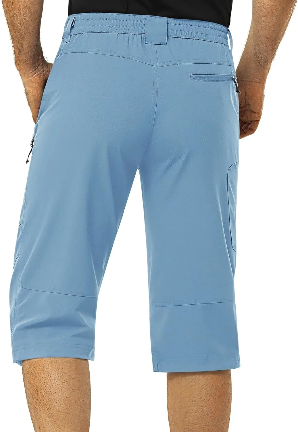 Men's Hiking Golf Capri Pants 3/4 Cargo Quick Dry Lightweight Stretch Below Knee Shorts Pants Travel Casual