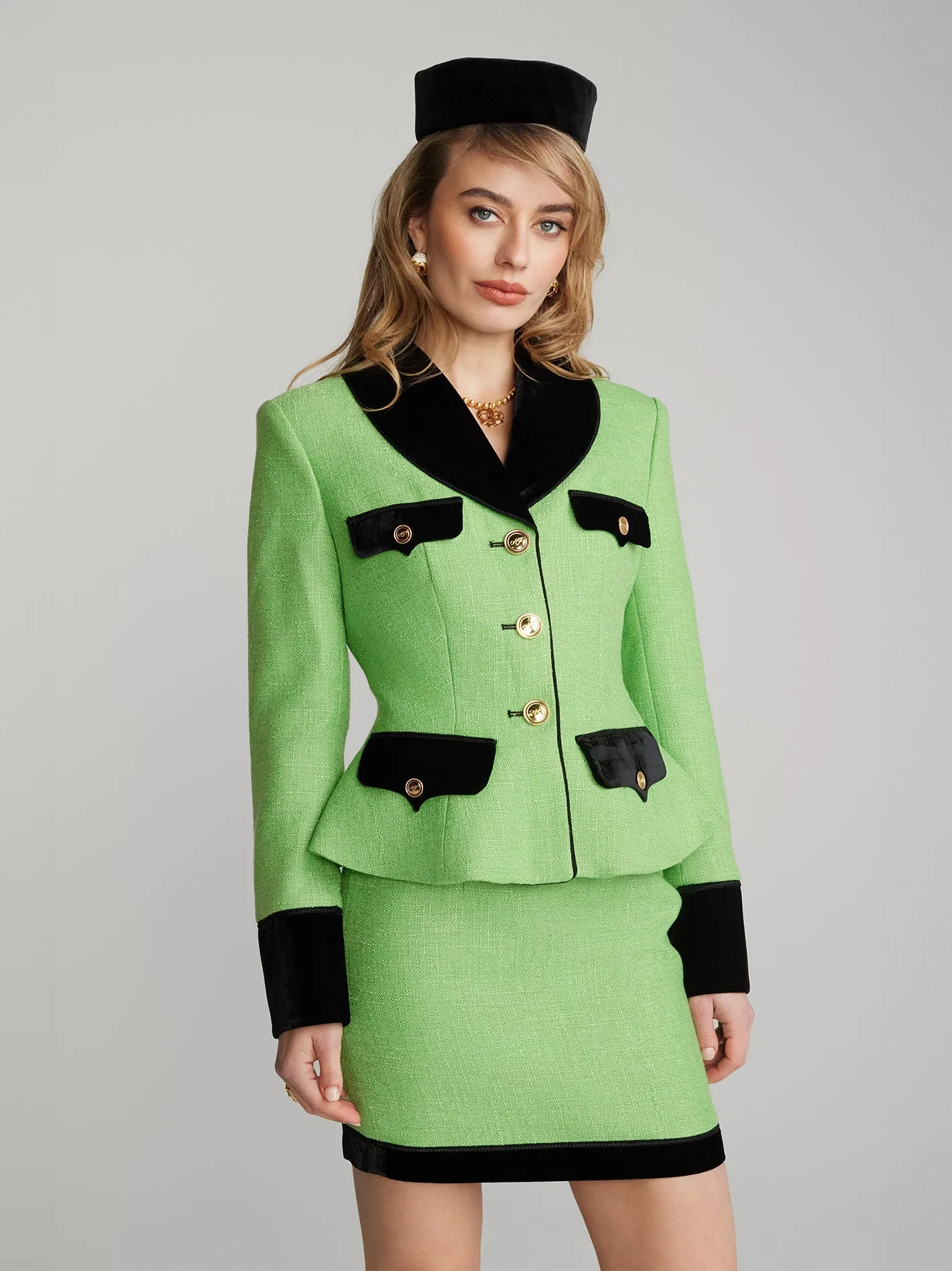 Michelle Tweed Blazer (Green) (Final Sale)