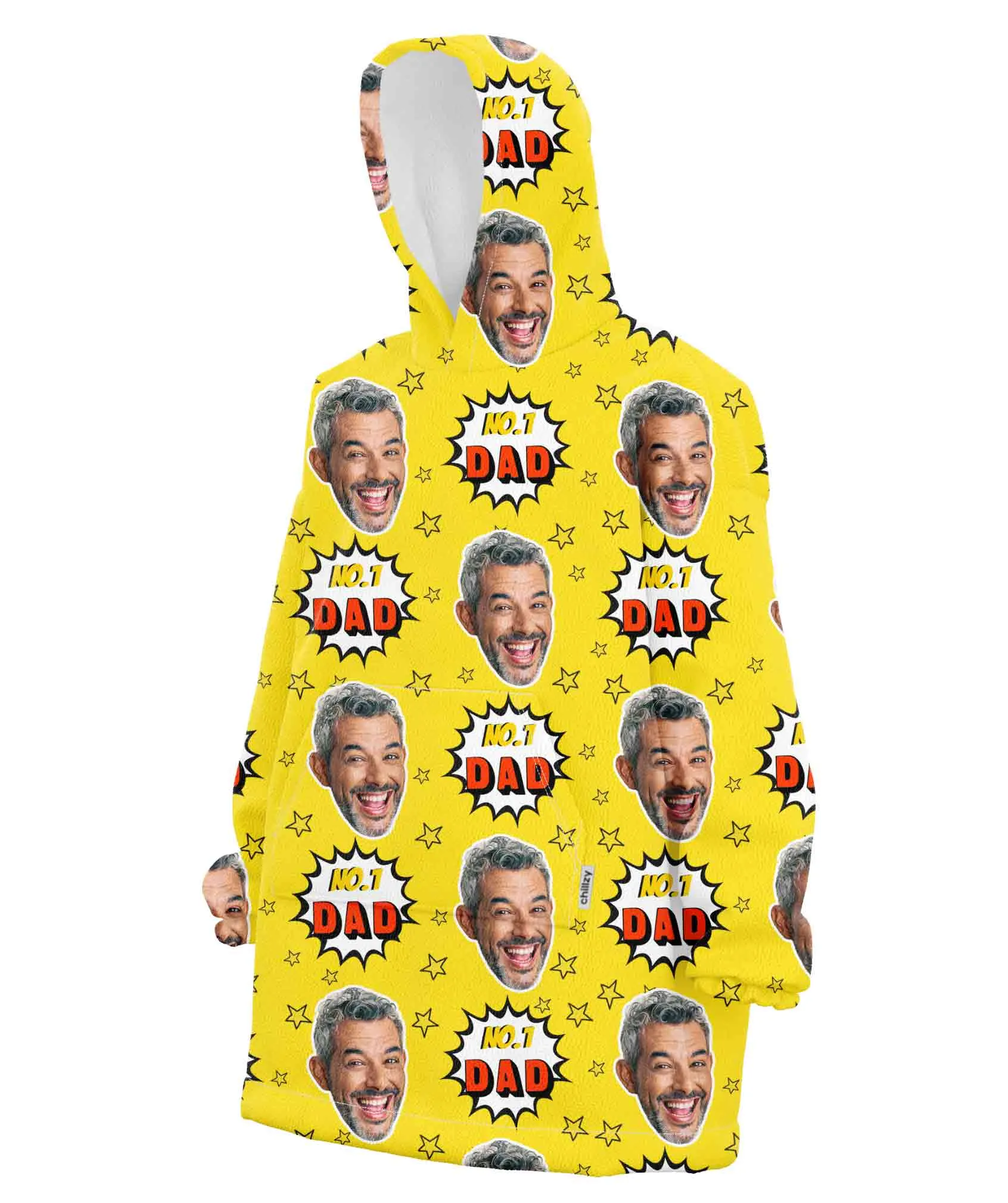 Number 1 Dad Hoodie Blanket
