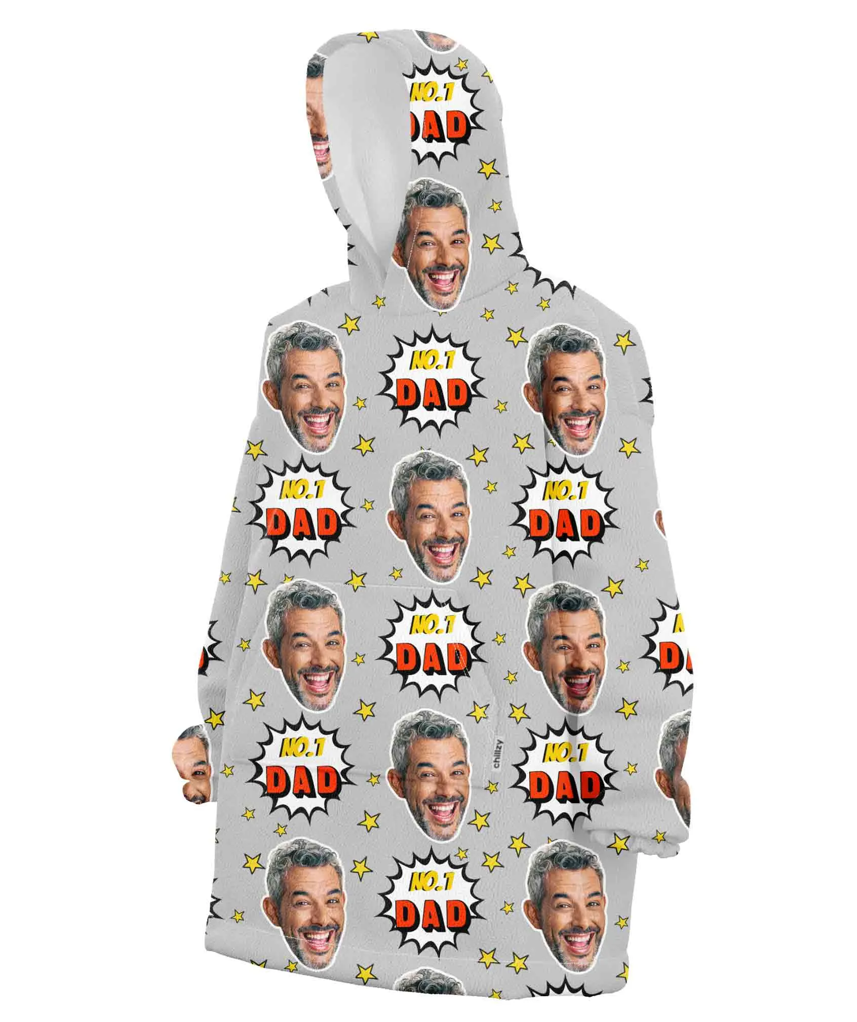 Number 1 Dad Hoodie Blanket