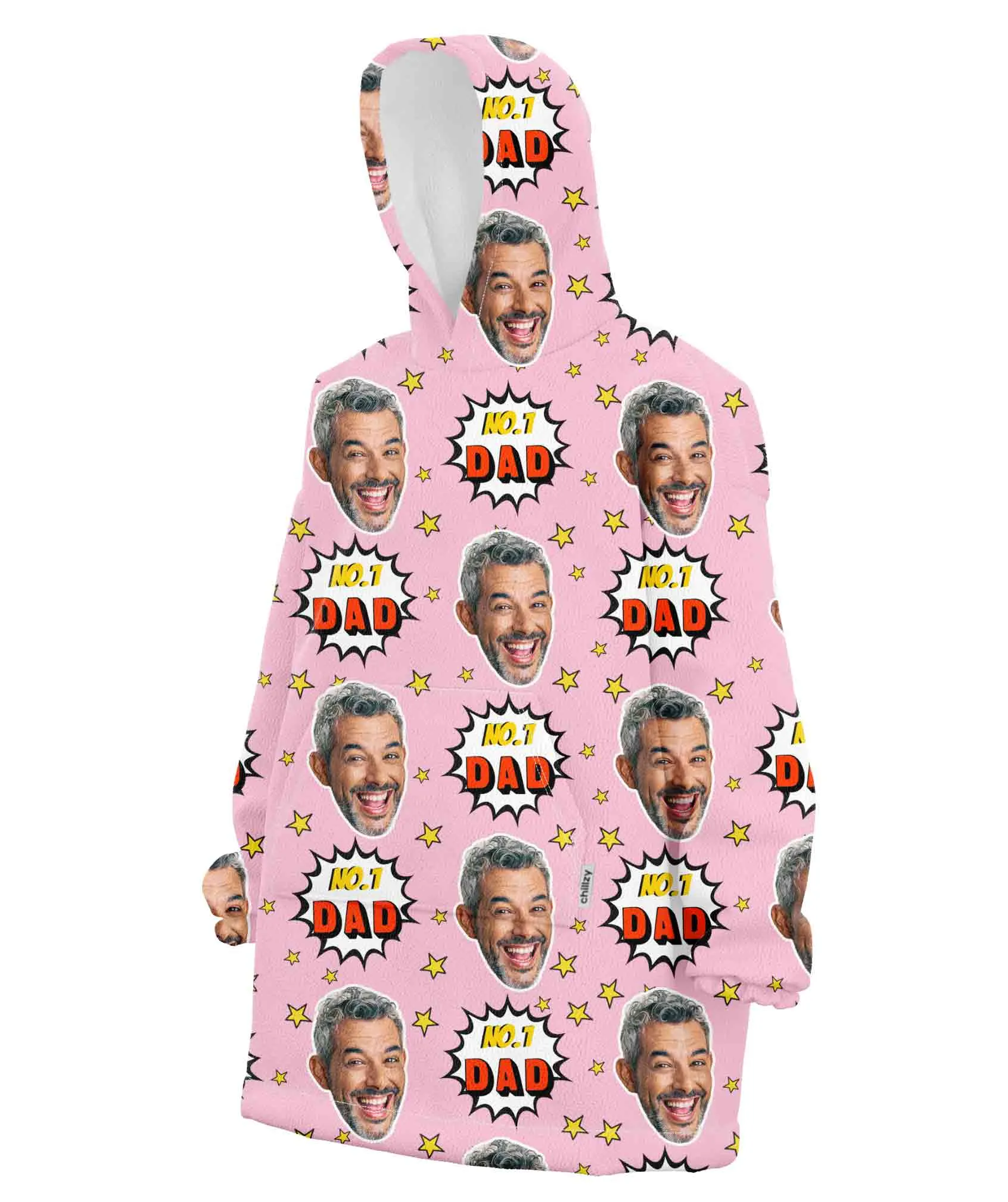 Number 1 Dad Hoodie Blanket