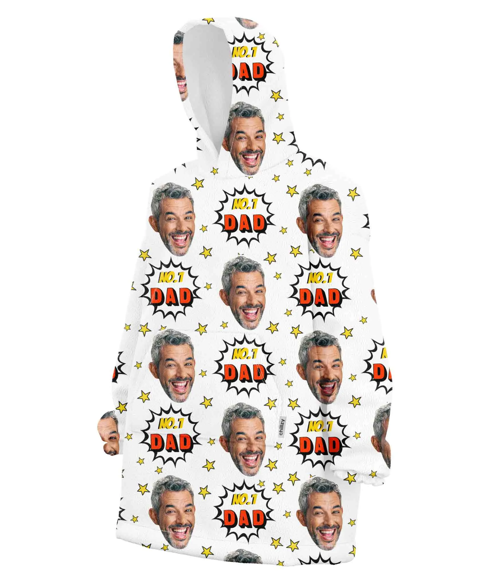 Number 1 Dad Hoodie Blanket