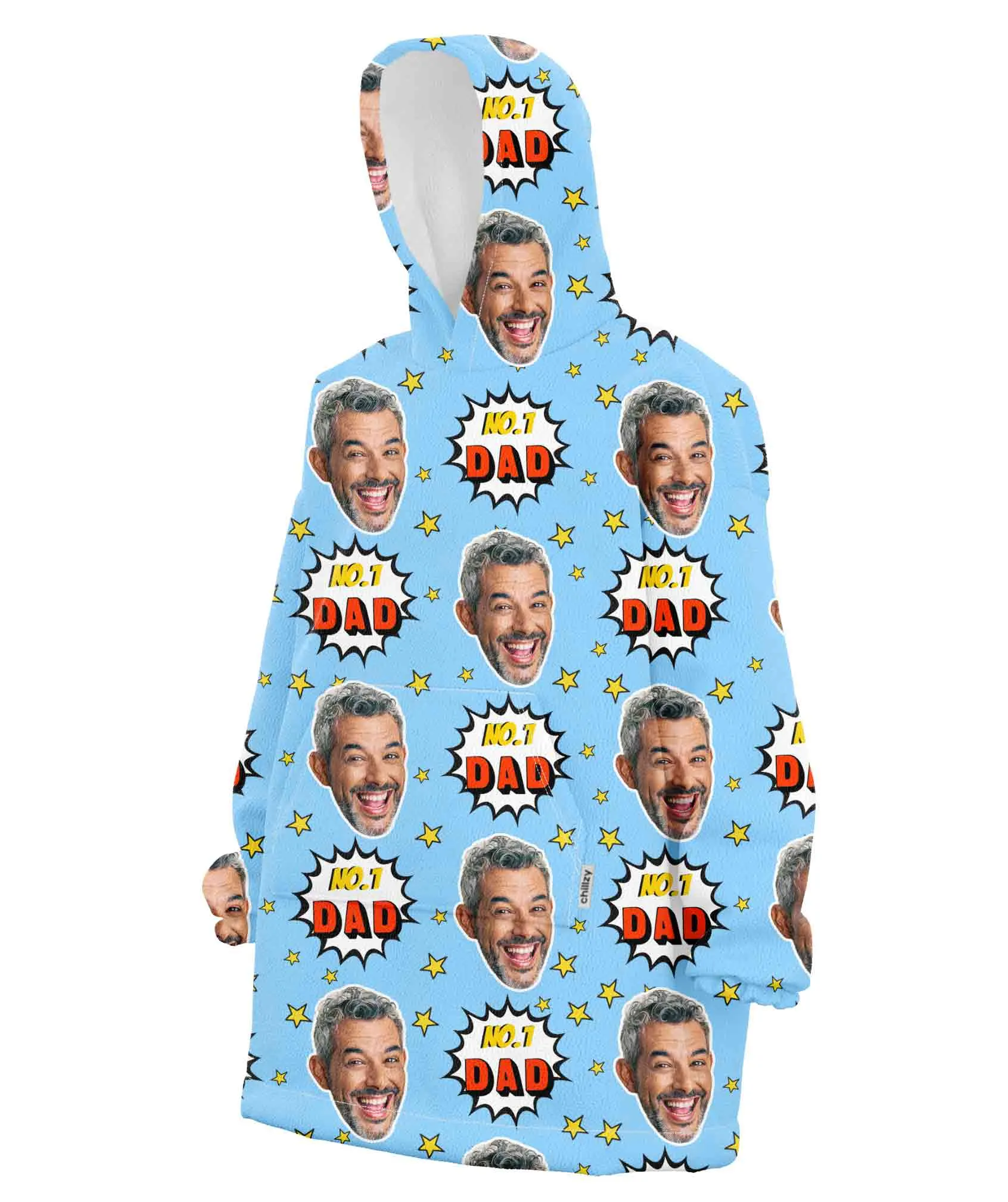 Number 1 Dad Hoodie Blanket