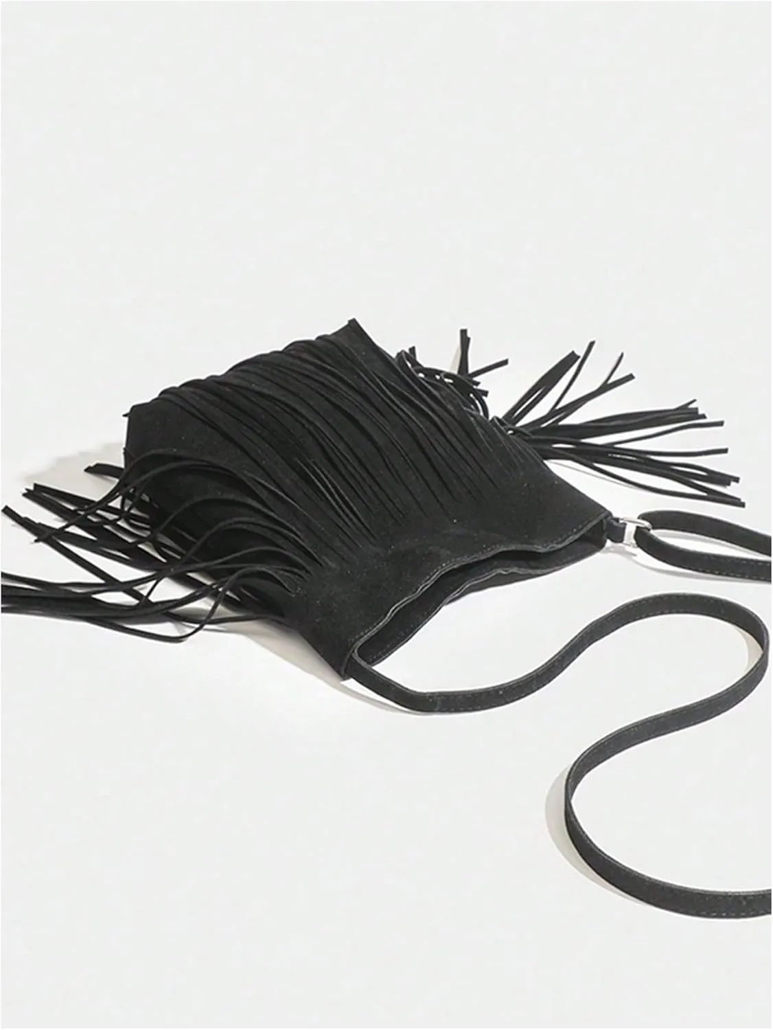 OYOANGLE Women's Fringe Hobo Bags Adjustable Strap Tassel Crossbody Bags Hippie Western Purse Cowgirl Shoulder Bag