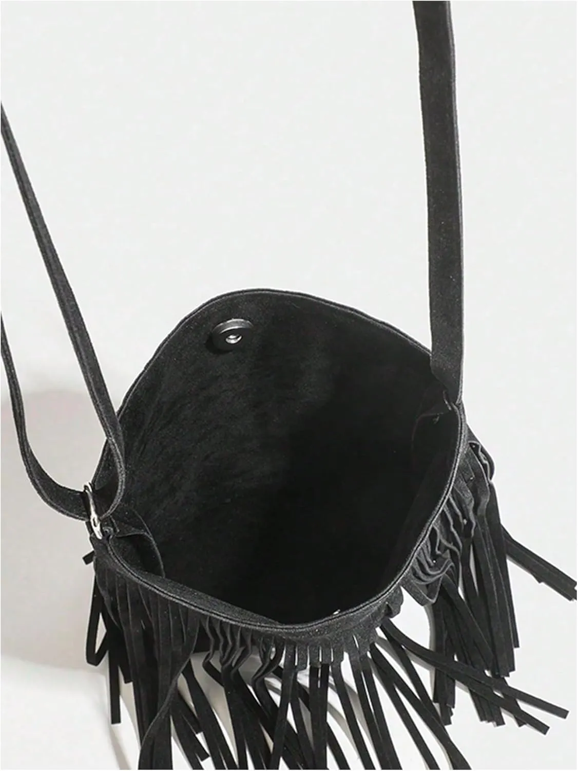 OYOANGLE Women's Fringe Hobo Bags Adjustable Strap Tassel Crossbody Bags Hippie Western Purse Cowgirl Shoulder Bag