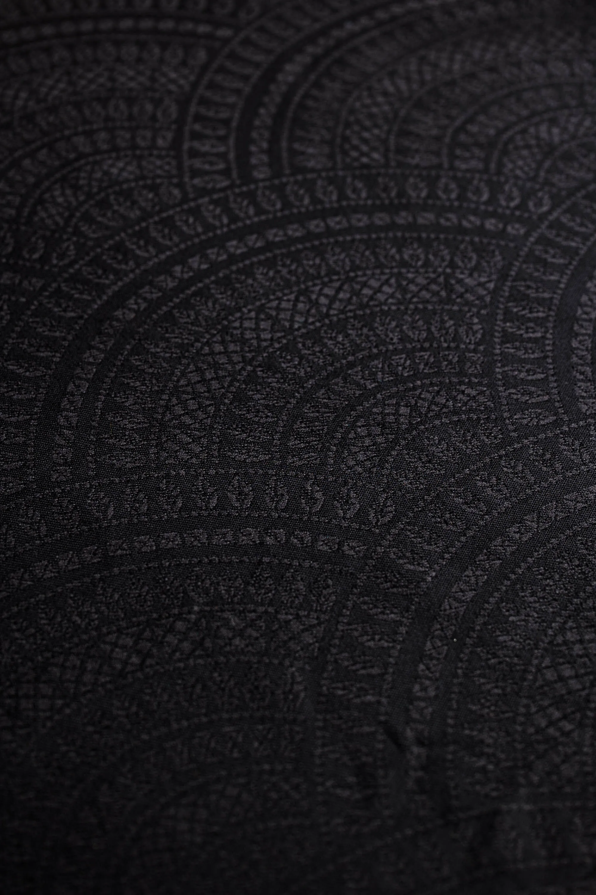 Peacock's Tail Pitch Black Woven Wrap by LennyLamb
