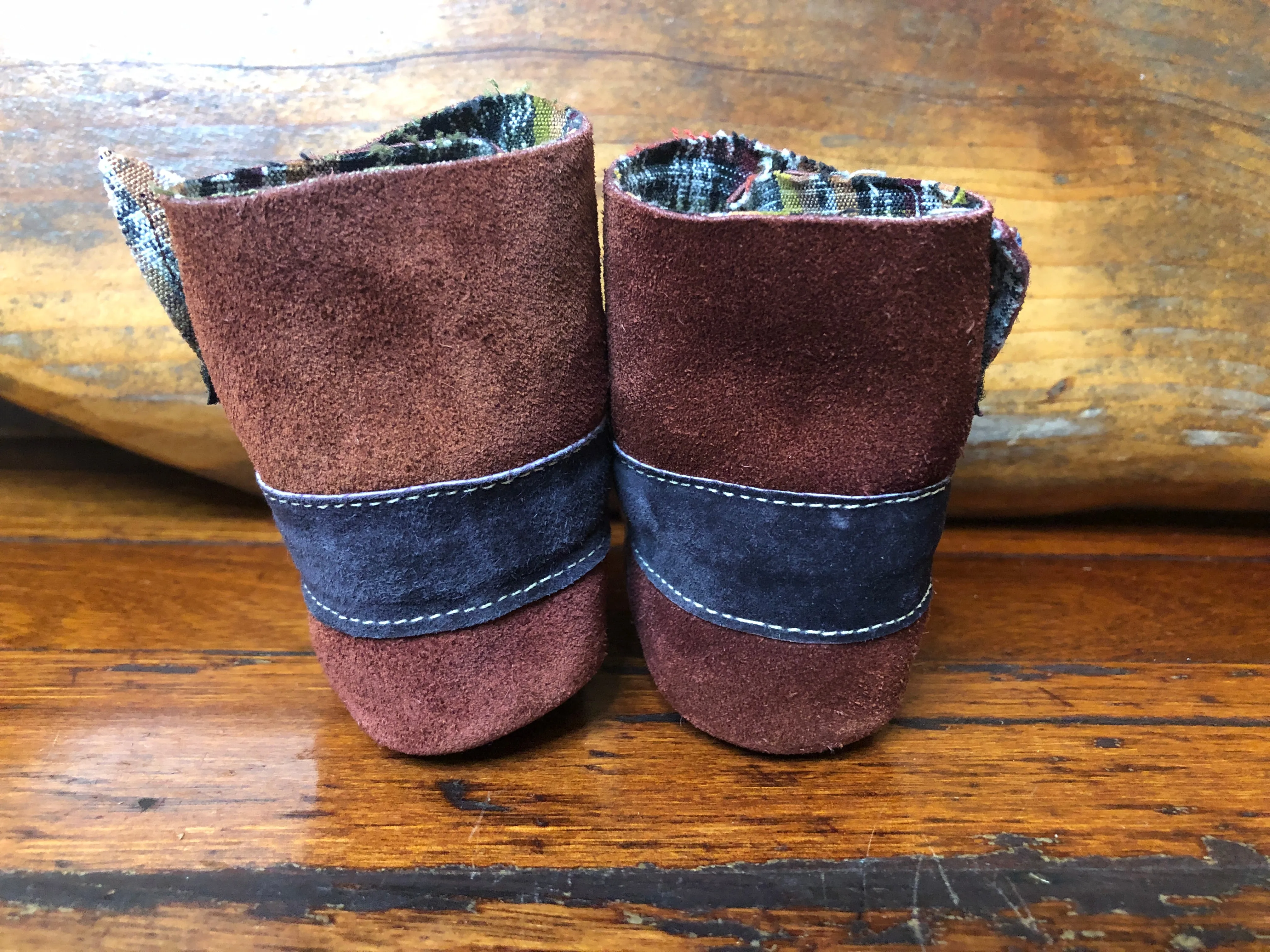 Size 19 Baby Ninja Boots - Brown and Black Rainbow Arrows