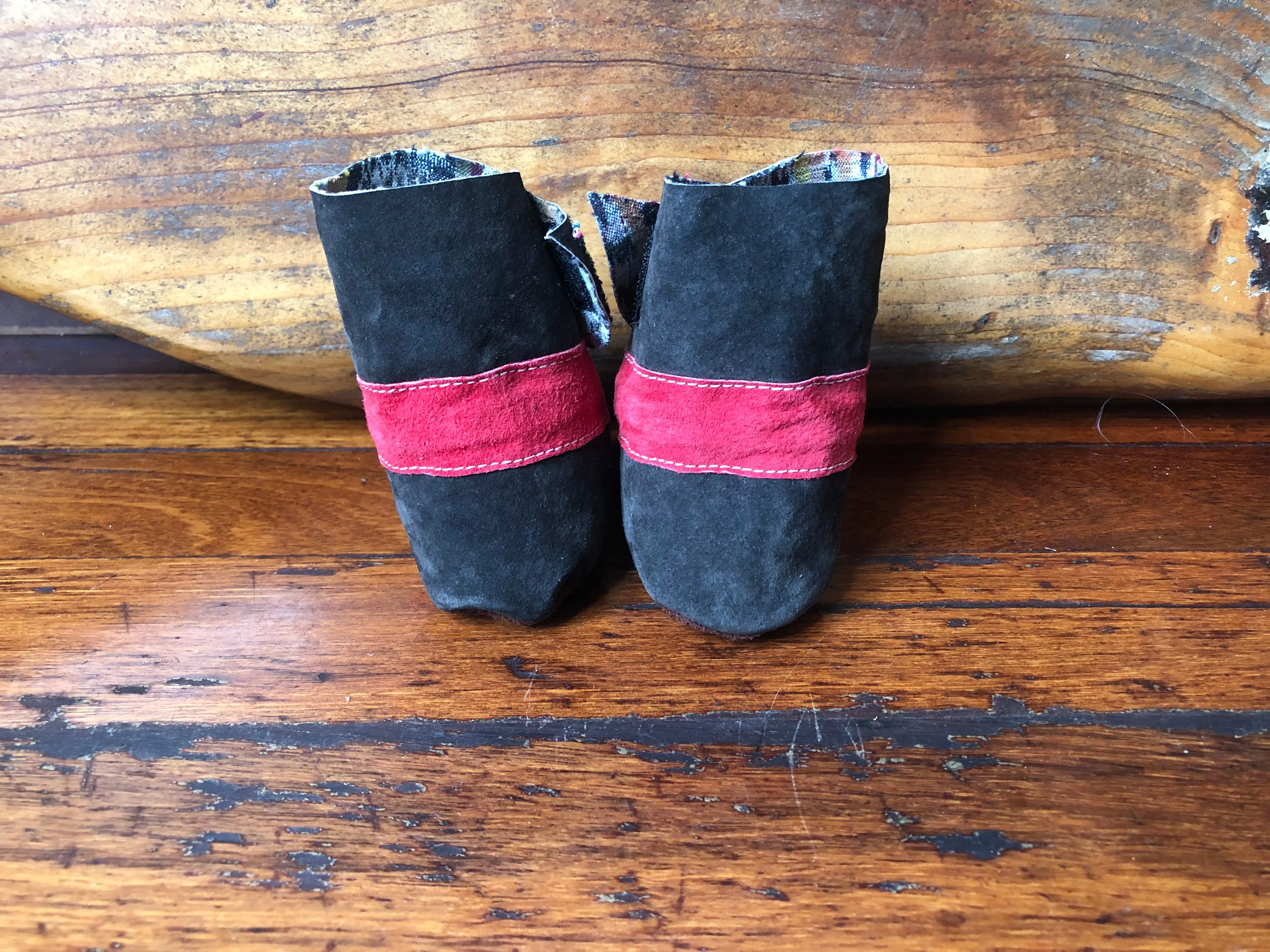 Size 23 Baby Ninja Boots - Black, Hot Pink, Yellow and Pink