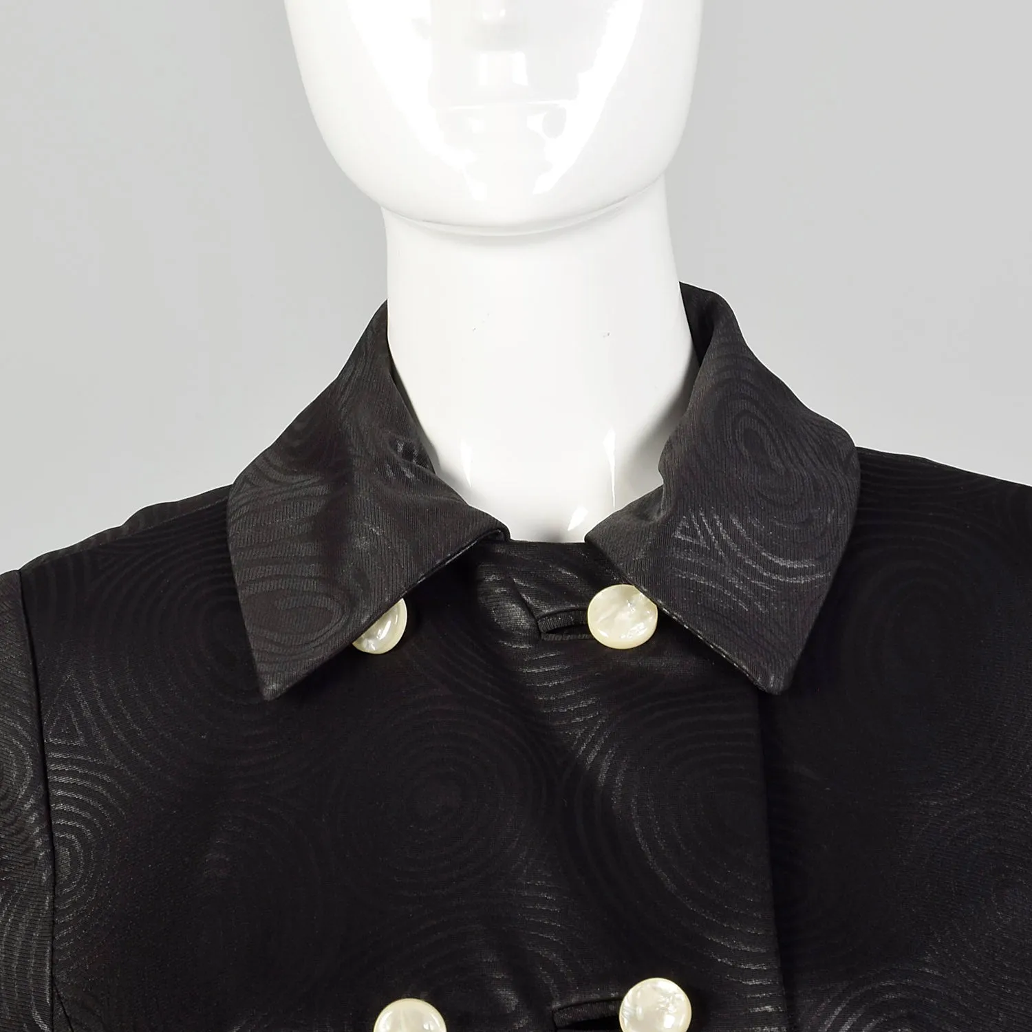 Small 1960s Black on Black Psychedelic Coat