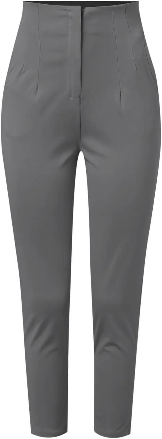Tapered Pants Slim Fit Comfortable Straight Leg High Waisted Trousers Lightweight Casual Stretchy Classic Work Pants