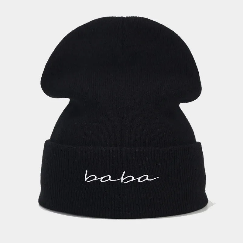 Wholesale 2023 Autumn and Winter New Mom and Dad Couple Letters Embroidery Knitted Hat Woolen Hat
