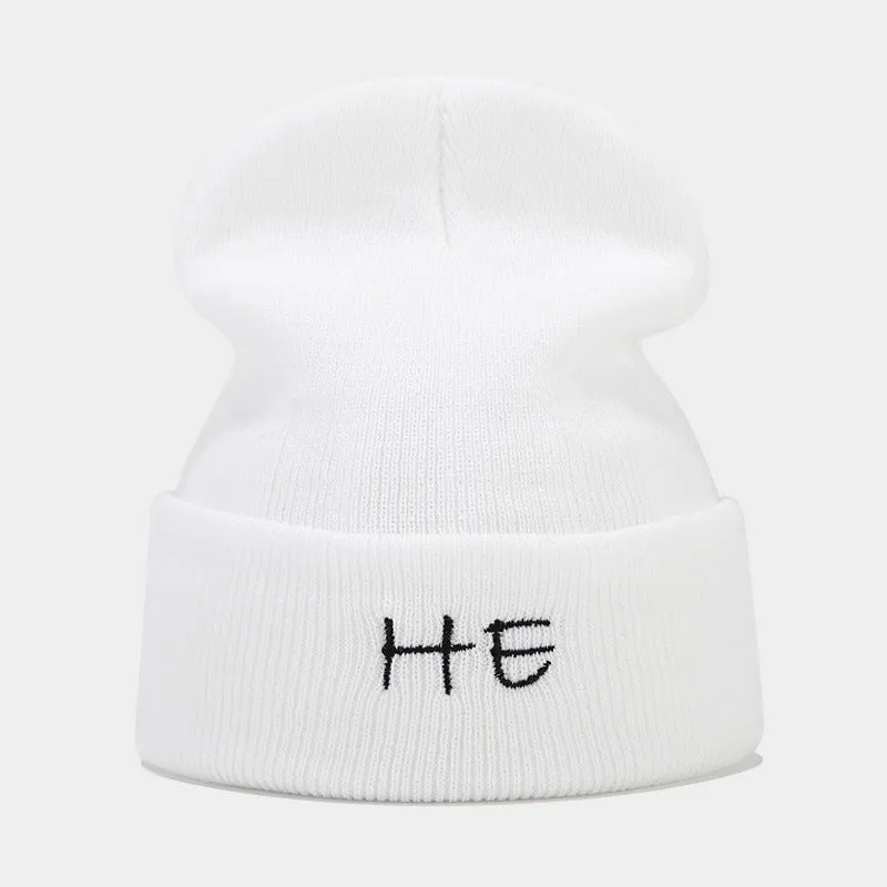 Wholesale 2023 Autumn and Winter New Mom and Dad Couple Letters Embroidery Knitted Hat Woolen Hat